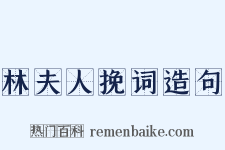 林夫人挽词造句是什么意思的图片